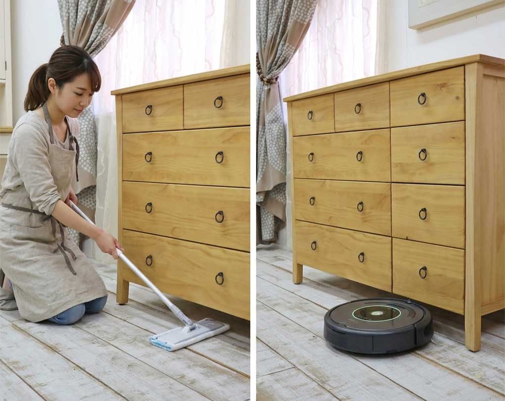ルンバでお掃除できるたんす
