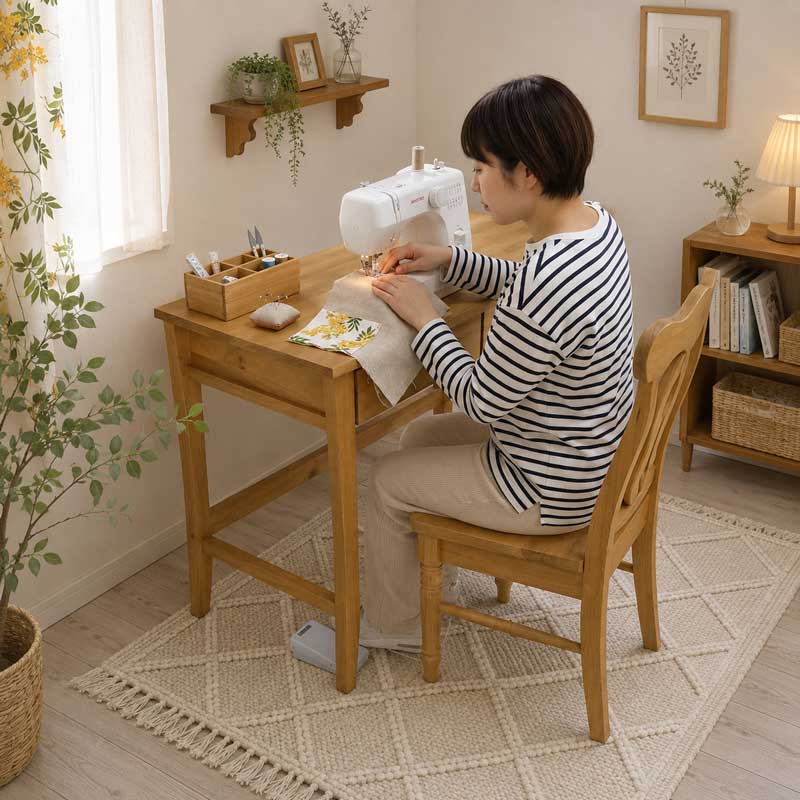 作業台にもなるデスク