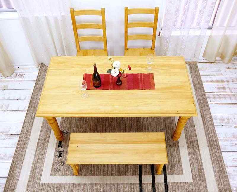 ナチュラルカントリー家具 テーブルベンチセット