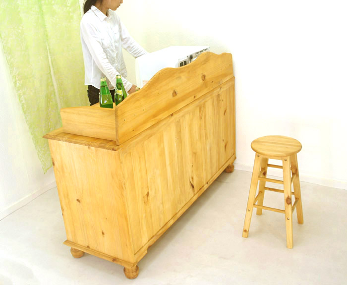 カントリー家具カウンター収納