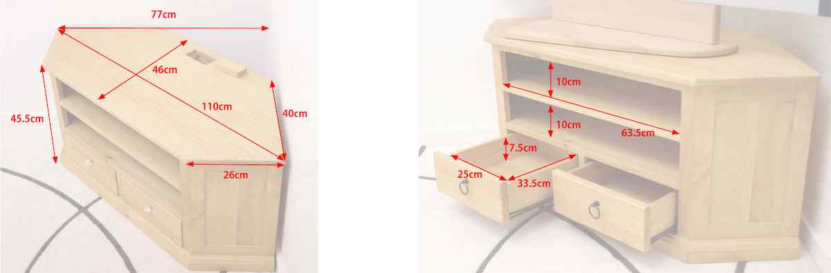 カントリーローコーナーテレビ台サイズ
