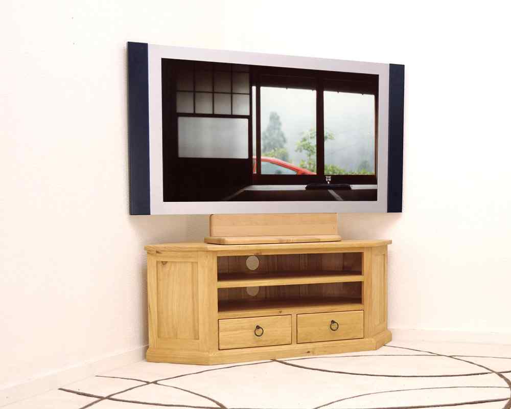 カントリーコーナーテレビボード｜リング取手｜ナチュラル色